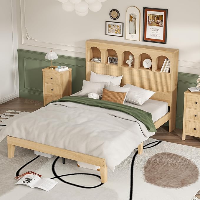 Queen Bed Frame, Storage Headboard - Image 7