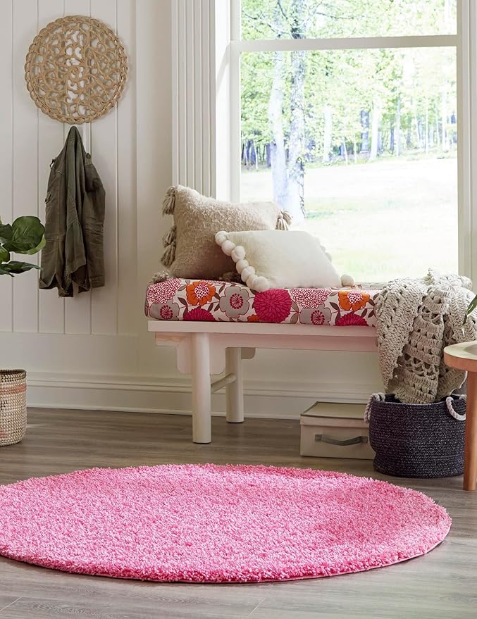 Unique Loom Solid Shag Collection Area Rug - Image 2