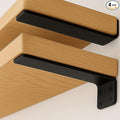 Floating Shelf Bracket 4 Inch of 6 Pack Heavy Duty Shelf Brackets Black Coated by OIVGGUR