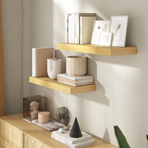 24 Inch Floating Shelves for Wall, 8 Inch Deep Floating Shelf for Storage & - Image 2