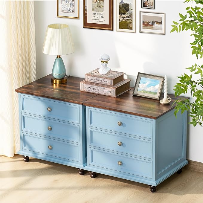 24" Wide Farmhouse Night Stand, Large End Table - Image 7
