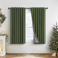 Pitalk Olive Green Blackout Curtains 63 Inch Length 2 Panel by Pitalk