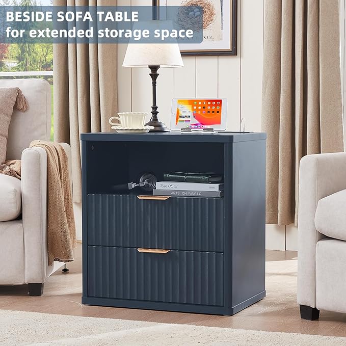 LEYAOYAO Fluted Nightstand - Image 8
