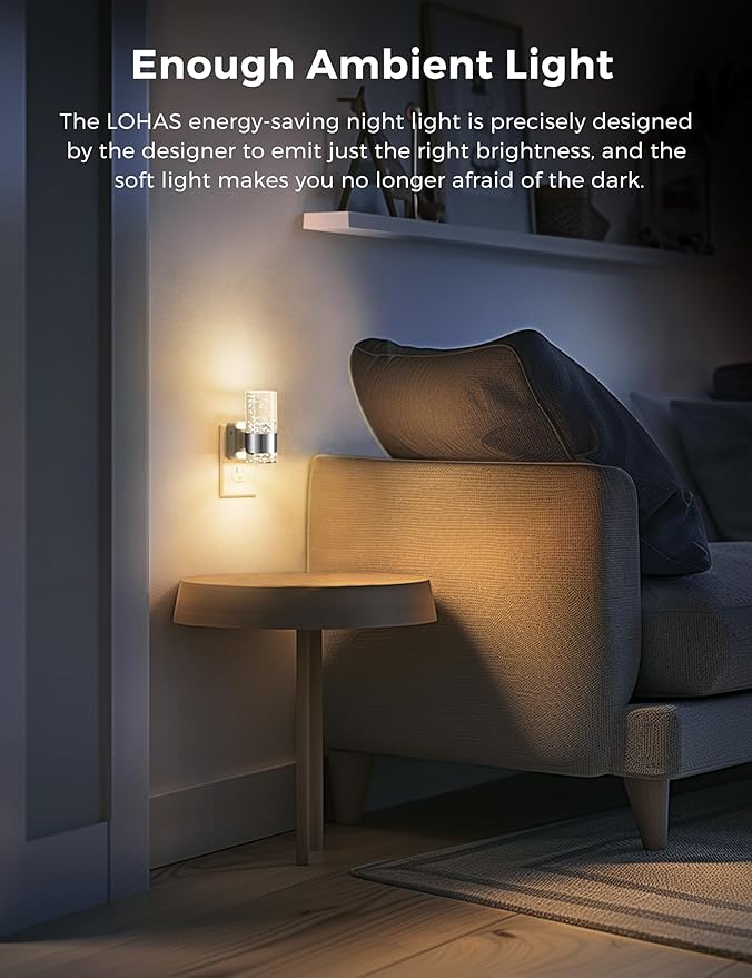 L LOHAS LED Night Light, Dimmable Night Lights Plug into Wall, Acrylic - Image 5