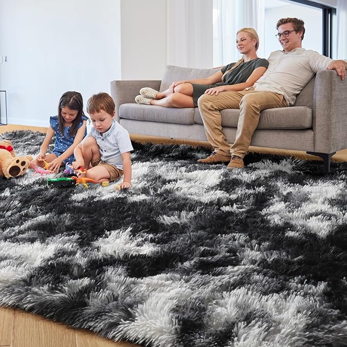 PAGISOFE Black White Grey Area Rugs - Image 8