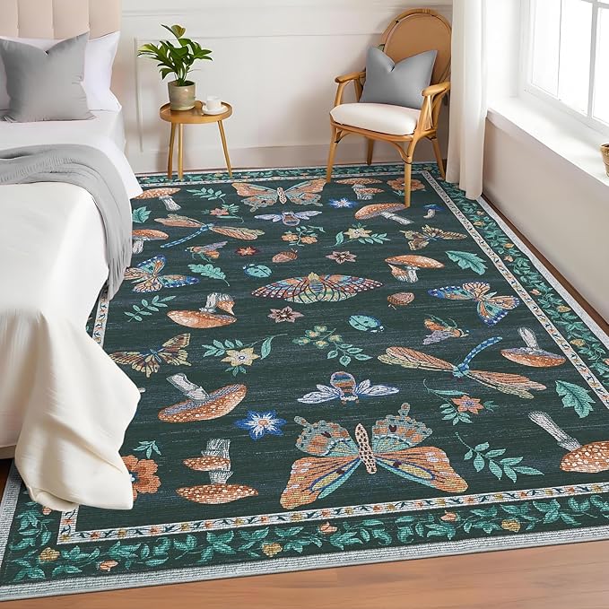 Mushroom Washable Area Rug 6x9 Rugs - Image 3