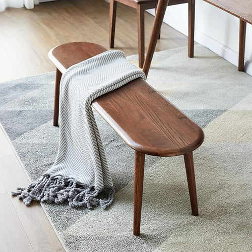 100% Solid Oak Dining Bench, Wood Bench by Wayshome