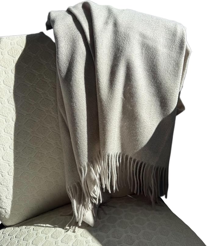 Alashan Cashmere Blend Ripple Finish Woven Throw by Alashan