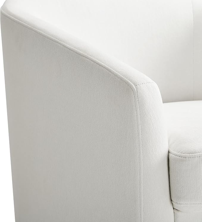 Swivel Barrel Accent Chair, Round Chenille Fabric Living Room Arm Chairs - Image 9