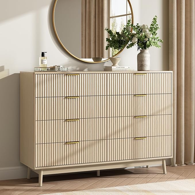 CARPETNAL Fluted 8 Drawer Dresser - Image 8
