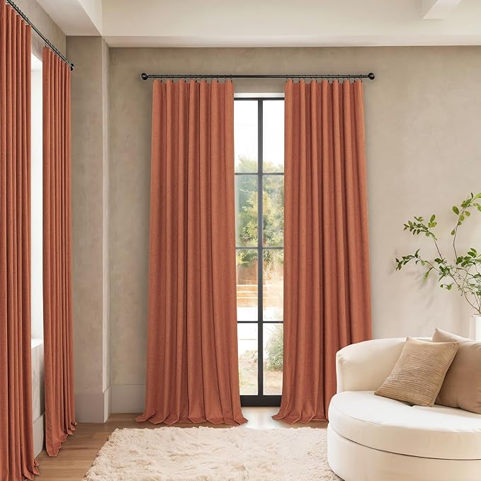 Pitalk Boho Blackout Curtains for Living Room Linen Textured Bohemian Vintage - Image 6