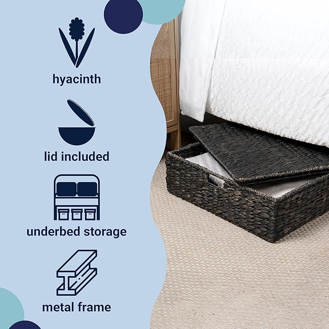 happimess BSK2015C Holden 30" Classic Costal Hand-Woven Hyacinth Wicker Under - Image 3