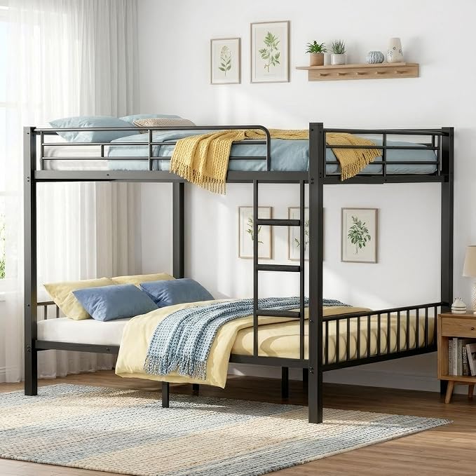 Queen Over Queen Bunk Bed for Adults & Teens, Heavy Duty Metal Bunk Bed - Image 9