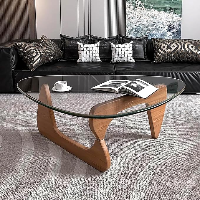 Modern Glass Coffee Table for Living Room, Mid Century Coffee Table, Small - Image 5