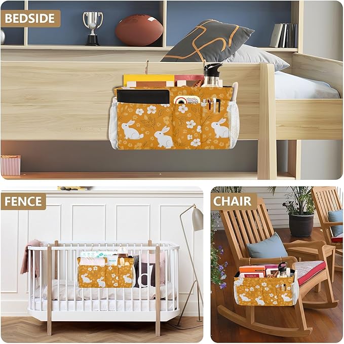Bedside Caddy Hanging Bunk Bed Caddy Bed Organizer Hanging Pocket - Image 8