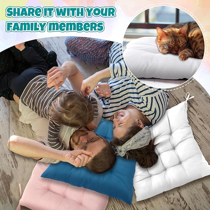 Geetery 12 Pcs Floor Pillows for Classroom Bulk Square Seating Cushions for - Image 5