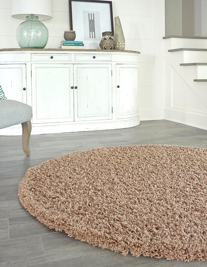 Unique Loom Solid Shag Collection Area Rug - Image 3