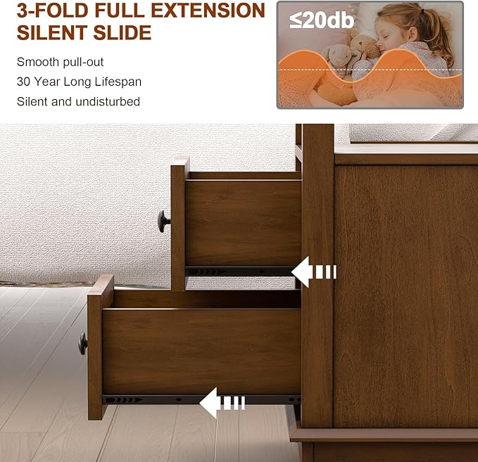 HIFYOBRO 2 Drawers End Table - Image 5