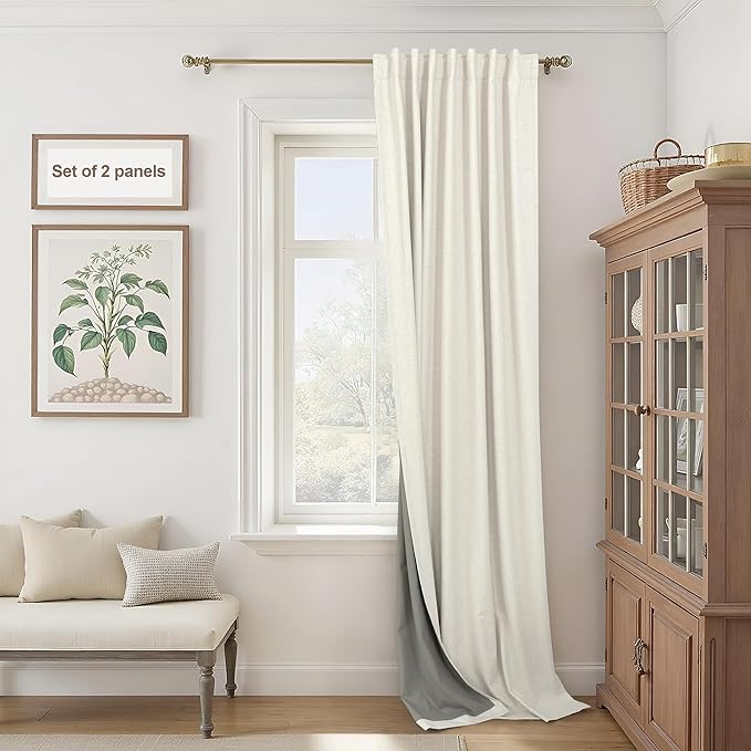 Extra Wide 70 Inch Blackout Curtains & Drapes 108 Inch Long 2 Panel by Pitalk