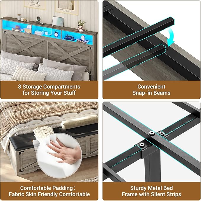 Hasuit Queen Size Bed Frame - Image 6