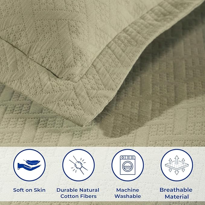 Superior 100% Cotton Basket Weave Bedspread - Image 6