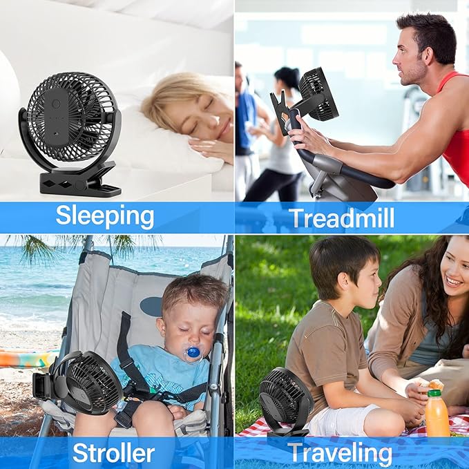 Svinkal Portable Magnetic USB Clip on Fan - Image 2