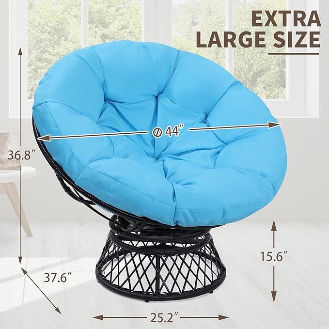 46" Giant Oversized Rattan Papasan Chair - Image 2