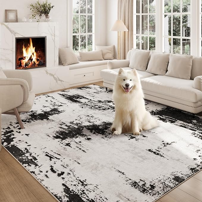 Area Rugs 8x10, Modern Abstract Machine Washable Rugs by OLFRUGDTRUG