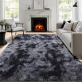 PAGISOFE Abstract Shaggy Area Rug 4' x 6' Plush Furry Rugs by PAGISOFE