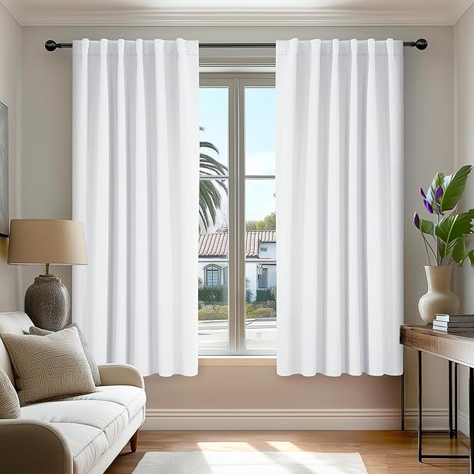Deconovo Blackout Curtains, Thermal Insulated, W52 x L63 2 Panels, Back Tab by Deconovo