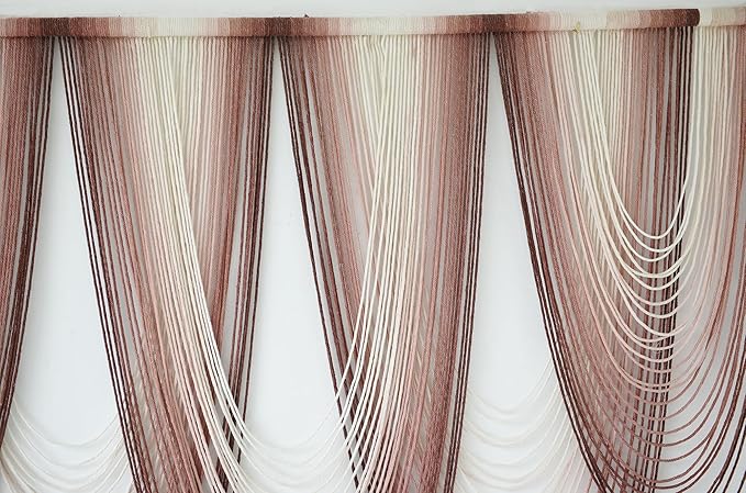 IOWER Macrame Wall Hanging Pink Dip-Dyed Large Macrame Wall Decor - Image 7