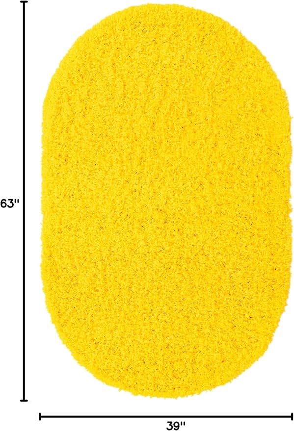 Unique Loom Solid Shag Collection Area Rug - Image 2
