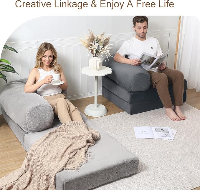 COMAX Folding Sofa Bed Single, Fold Out Chair Bed, Foldable Sofa Chair - Image 5