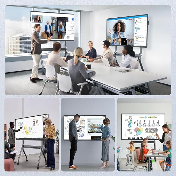 QIXZOCV 55" Smart Board, Interactive Whiteboard, 4K Electronic Board, UHD - Image 2