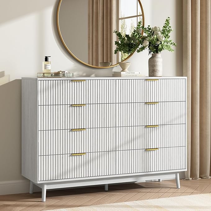 CARPETNAL Fluted 8 Drawer Dresser - Image 8