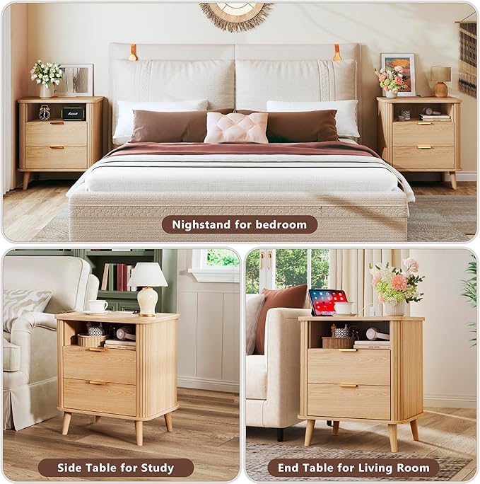Fluted Nightstand, Night Stand - Image 5
