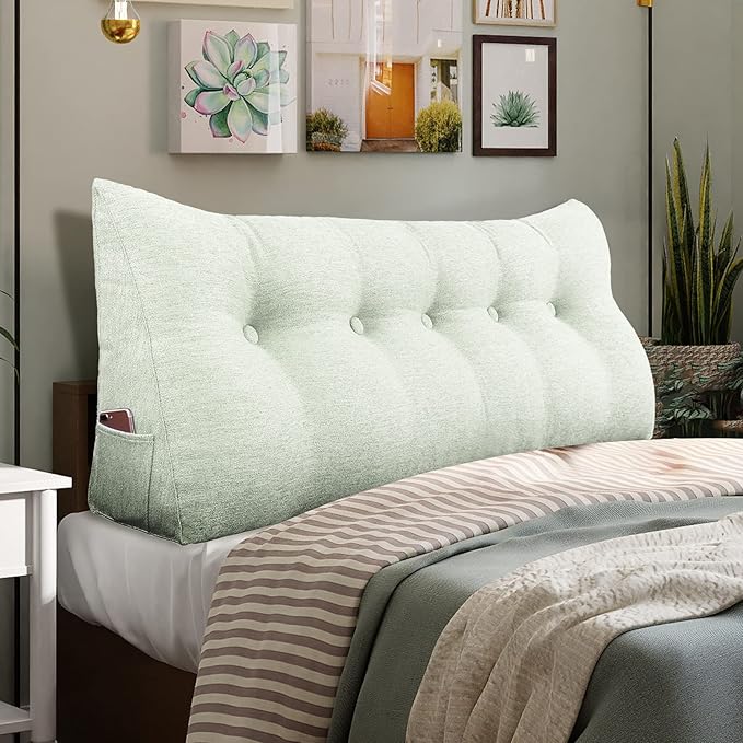homecozy Wedge Headboard Pillow Dorm Room Reading Pillow Back Support by HOMECOZY
