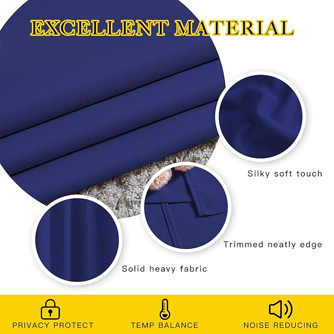 NICETOWN Bedroom Blackout 102 inch Curtains - Image 4