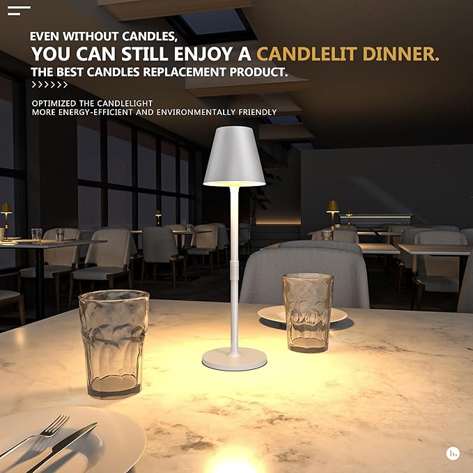 Modern LED Cordless Table Lamp, 4000mAh Rechargeable Battery, 3 Level - Image 8