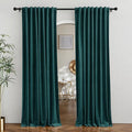 RYB HOME Velvet Curtains 90 inches Length, Back Tab & Rod Pocket Soft Fabric by RYBHOME