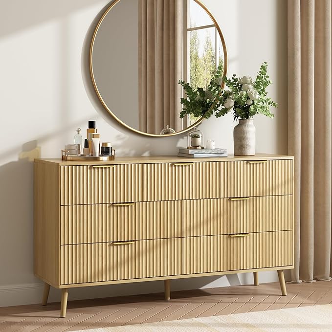 CARPETNAL Fluted 7 Drawer Dresser - Image 7
