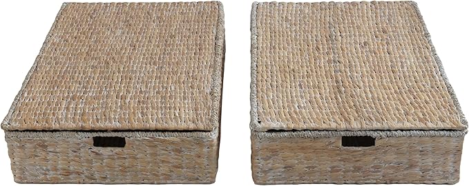 happimess BSK2015D-SET2 Holden 30" Classic Costal Hand-Woven Hyacinth Wicker by Happimess