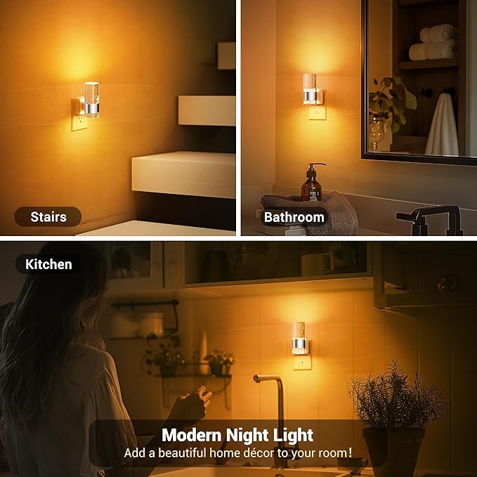 JandCase Night Light, Automatic Night Lights Plug into Wall, Dimmable LED Night - Image 6