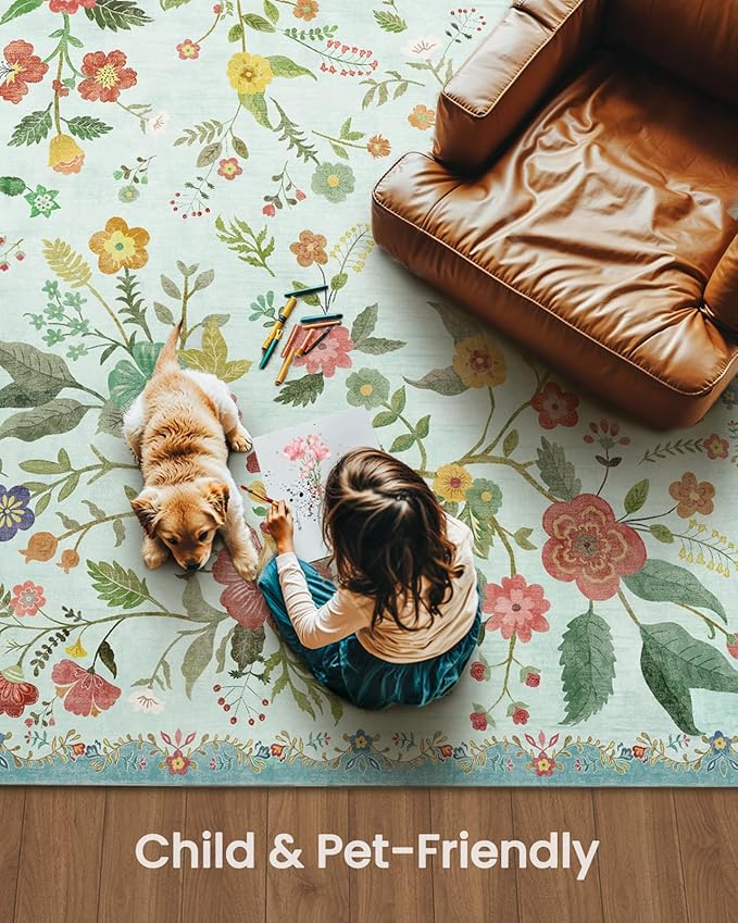 Amada 2x6 Washable Runner Rug, Non-Slip & Low-Profile Kitchen Area Rug - Image 6