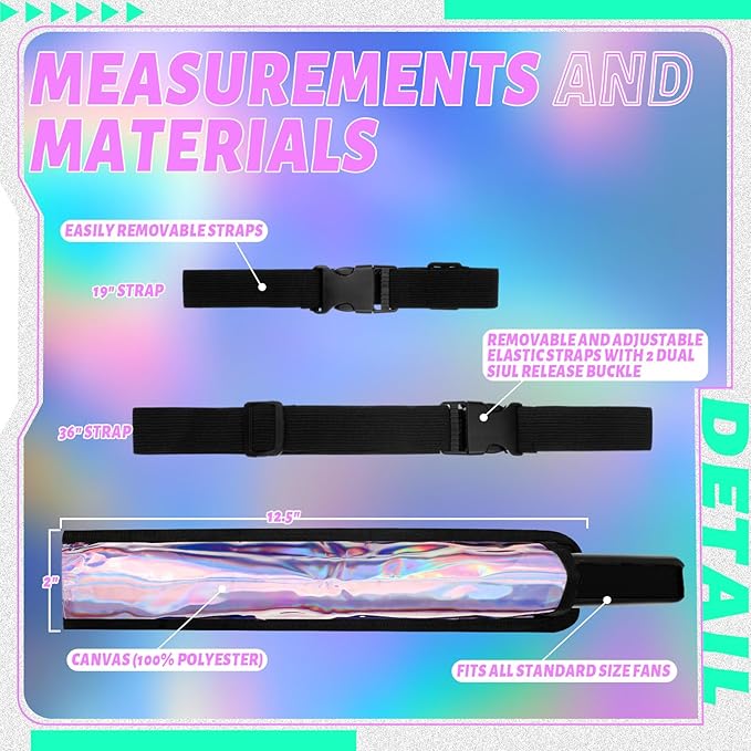 Summer Rave Fan Thigh Holster Rave Fan Holder Folding Hand Pouch Foldable - Image 4
