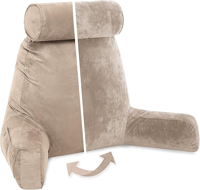 Husband Pillow XXL Aspen Edition, Adult Reading Sit Up Bed Rest Pillow by HusbandPillow