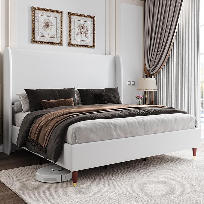 Jocisland Queen Upholstered Platform Bed Frame by Jocisland