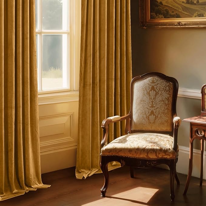 StangH Mustard Gold Velvet Curtains - Image 7