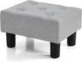 BRIAN & DANY Small Foot Stool, Linen Foot Stools by BRIANDANY