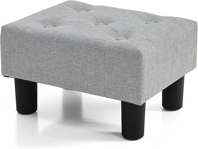 BRIAN & DANY Small Foot Stool, Linen Foot Stools by BRIANDANY